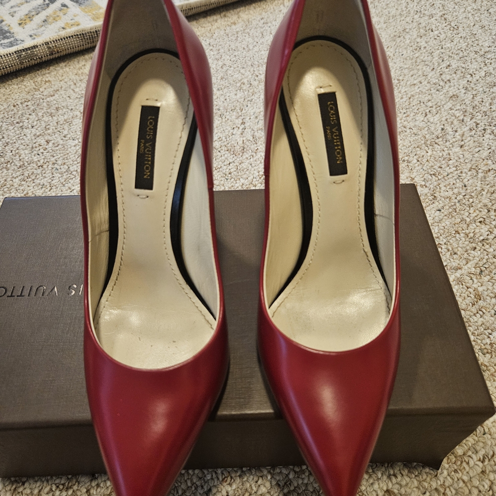 Louis Vuitton Red Leather Heels